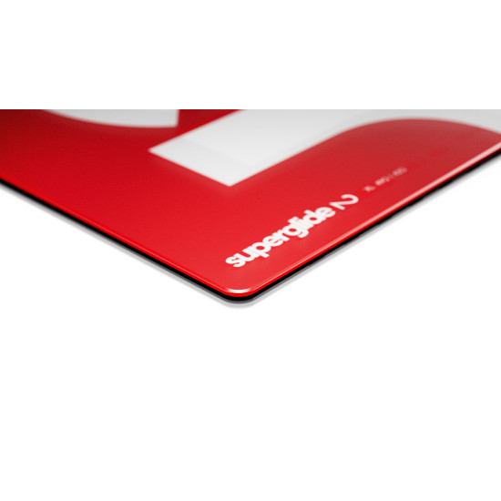 Superglide професионален стъклен геймърски пад за мишка Gaming Glass Mousepad Superglide Pad v2 XL Red - 490 x 420 mm