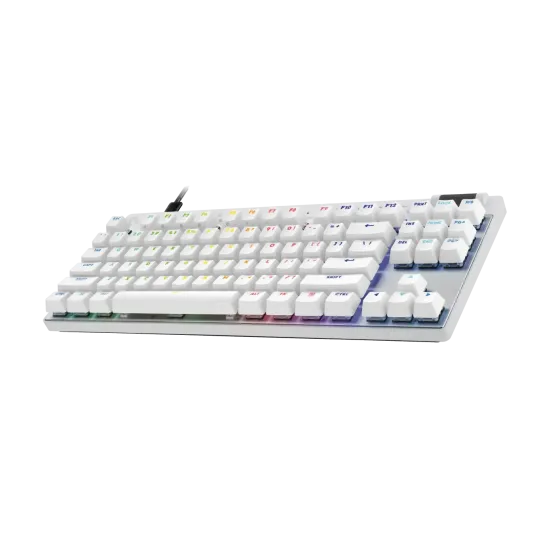 Геймърска механична клавиатура Logitech G Pro X Rapid TKL - White, magnetic-analog switch