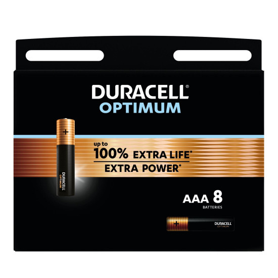 Алкална батерия DURACELL OPTIMUM  MX2400 LR03 AAA /8 бр. в блистер/ 1.5V