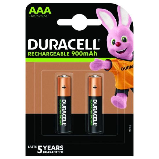 Акумулаторна батерия DURACELL R03 AAA, 900mAh NiMH, 1.2V, 2 бр. в опаковка Акумулаторна батерия DURACELL R03 AAA, 900mAh NiMH, 1.2V, 2 бр. в опаковка