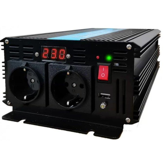Inverter 12/220 V DC/AC 2500/5000W Pure Sine Wave TED000392 TED ELECTRIC Inverter 12/220 V DC/AC 2500/5000W Pure Sine Wave TED000392 TED ELECTRIC