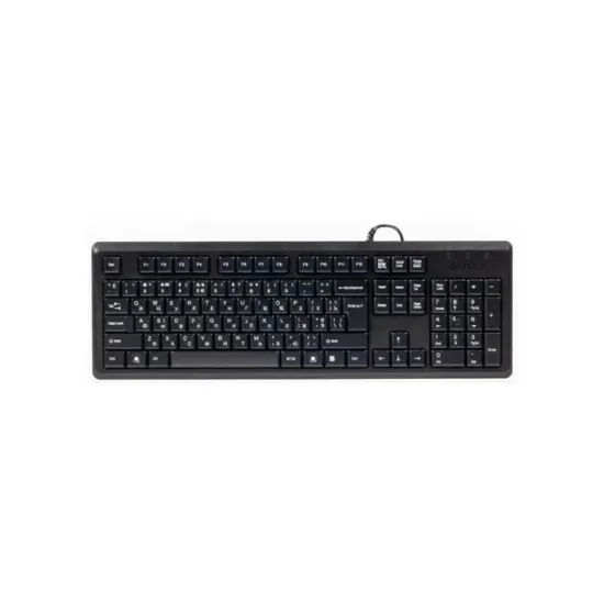 Клавиатура на Руски, A4tech KR92, USB, Черна, кирилизирана на Руски