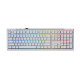 Ducky професионална геймърска механична клавиатура Professional Gaming Mechanical Keyboard One X Wireless White - Ducky AI Switches [Linear], Bluetooth, 2.4