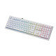 Ducky професионална геймърска механична клавиатура Professional Gaming Mechanical Keyboard One X Wireless White - Ducky AI Switches [Linear], Bluetooth, 2.4
