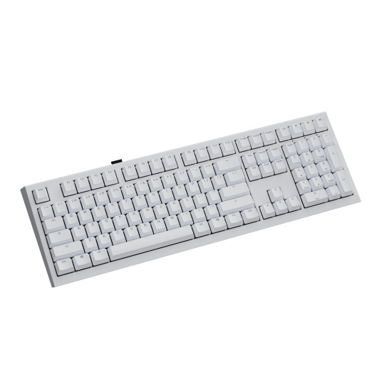 Ducky професионална геймърска механична клавиатура Professional Gaming Mechanical Keyboard One X Wireless White - Ducky AI Switches [Linear], Bluetooth, 2.4