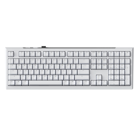 Ducky професионална геймърска механична клавиатура Professional Gaming Mechanical Keyboard One X Wireless White - Ducky AI Switches [Linear], Bluetooth, 2.4