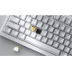 Ducky професионална геймърска механична клавиатура Professional Gaming Mechanical Keyboard One X Wireless White - Ducky AI Switches [Linear], Bluetooth, 2.4