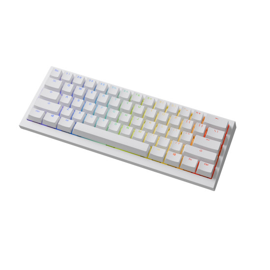 Ducky професионална геймърска механична клавиатура Professional Gaming Mechanical Keyboard One X Mini Wireless White - Ducky AI Switches [Linear], Bluetooth