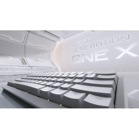 Ducky професионална геймърска механична клавиатура Professional Gaming Mechanical Keyboard One X Mini Wireless White - Ducky AI Switches [Linear], Bluetooth