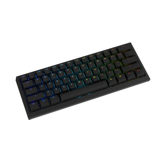 Ducky професионална геймърска механична клавиатура Professional Gaming Mechanical Keyboard One X Mini Wireless Black - Ducky AI Switches [Linear], Bluetooth