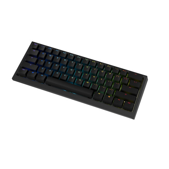 Ducky професионална геймърска механична клавиатура Professional Gaming Mechanical Keyboard One X Mini Wireless Black - Ducky AI Switches [Linear], Bluetooth