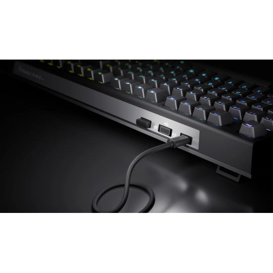 Ducky професионална геймърска механична клавиатура Professional Gaming Mechanical Keyboard One X Mini Wireless Black - Ducky AI Switches [Linear], Bluetooth
