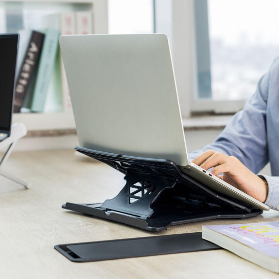 Сгъваема лека поставка за лаптоп ACT AC8150, 7 позиции, Черен