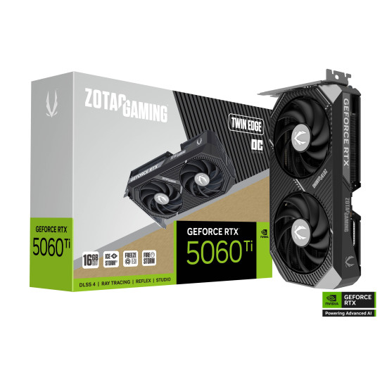 Видео карта ZOTAC GAMING RTX 5060 TI Twin Edge OC 16GB GDDR7 Видео карта ZOTAC GAMING RTX 5060 TI Twin Edge OC 16GB GDDR7