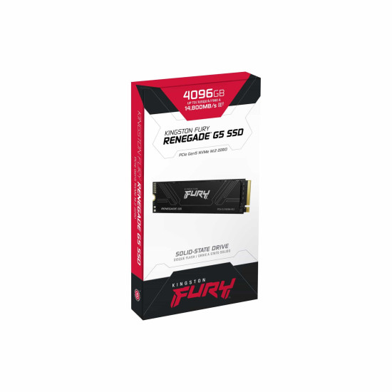SSD Kingston Fury Renegade G5 NVMe M.2 PCIe 5.0 - 4096GB SSD Kingston Fury Renegade G5 NVMe M.2 PCIe 5.0 - 4096GB