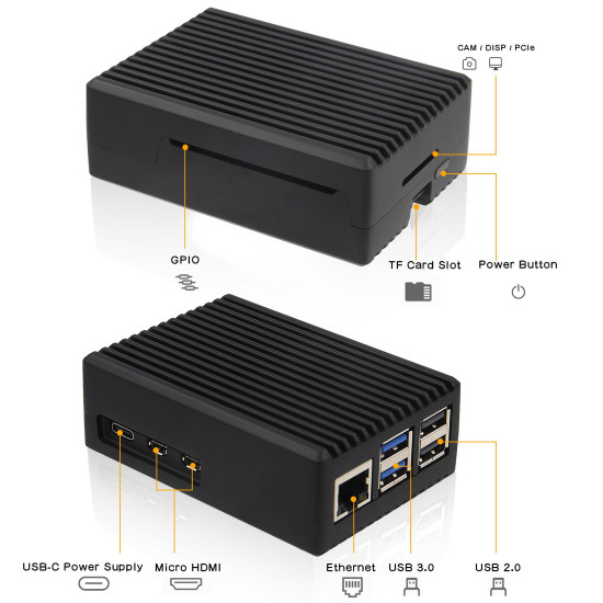 Кутия Inter-Tech ODS-739 RASPBERRY - Black