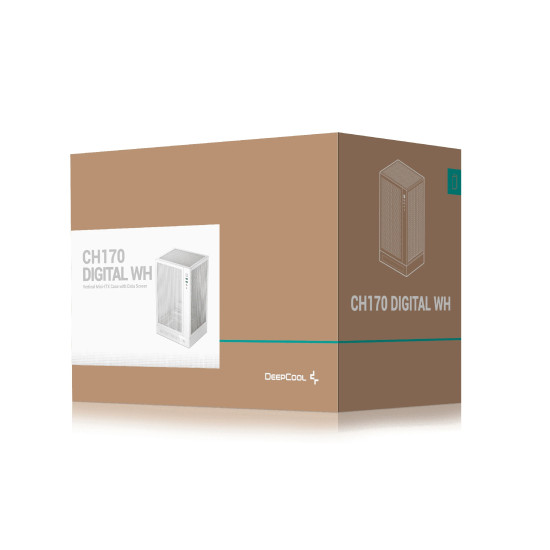 DeepCool кутия Case mini-ITX - CH170 DIGITAL White DeepCool кутия Case mini-ITX - CH170 DIGITAL White