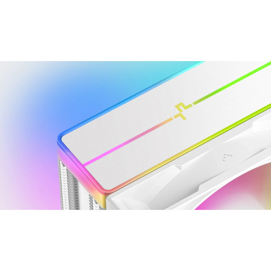 DeepCool охладител CPU Cooler AG400 White - Addressable RGB V2 - LGA1851/AM5