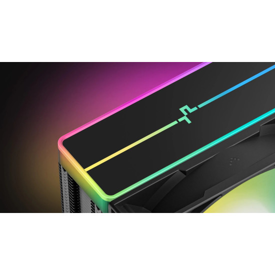 DeepCool охладител CPU Cooler AG400 Black - Addressable RGB V2 - LGA1851/AM5 DeepCool охладител CPU Cooler AG400 Black - Addressable RGB V2 - LGA1851/AM5