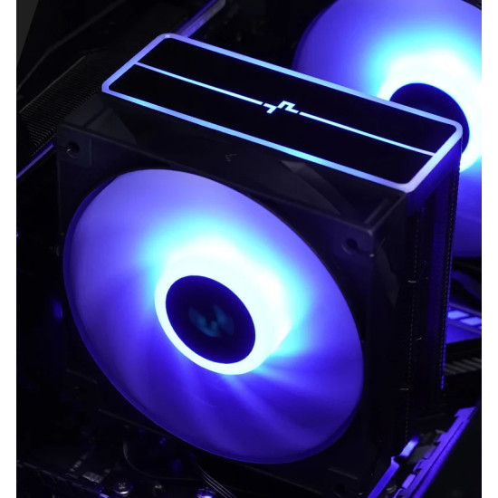 DeepCool охладител CPU Cooler AG400 Black - Addressable RGB V2 - LGA1851/AM5 DeepCool охладител CPU Cooler AG400 Black - Addressable RGB V2 - LGA1851/AM5