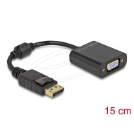 Delock Adapter DisplayPort 1.2 male to VGA female black Delock Adapter DisplayPort 1.2 male to VGA female black