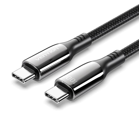 Vention кабел USB2.0 Type-C/Type-C 100W, LED display 2m - CTKBH