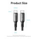 Vention кабел USB2.0 Type-C/Type-C 100W, LED display 2m - CTKBH