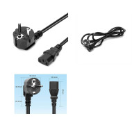 Estillo Power cable, 0.75mm2, VDE test, 1.8m, black, bulk packaging Estillo Power cable, 0.75mm2, VDE test, 1.8m, black, bulk packaging