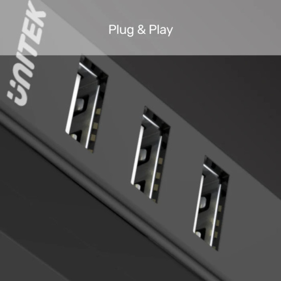 Unitek хъб USB 2.0 HUB 4 port - Y-2140