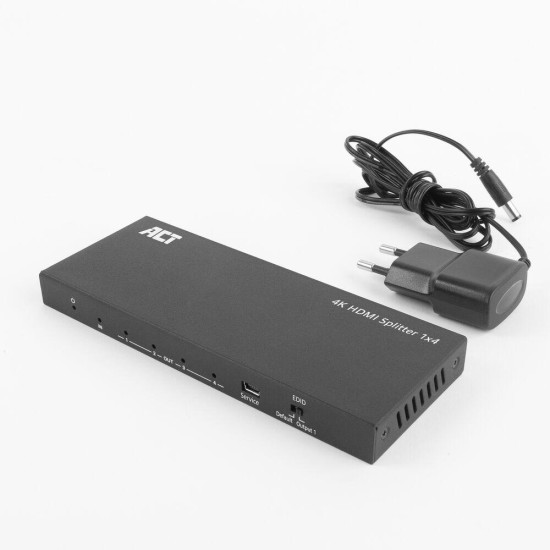 ACT HDMI Splitter AC7832 4K HDMI splitter, 1 input, 4 HDMI outputs ACT HDMI Splitter AC7832 4K HDMI splitter, 1 input, 4 HDMI outputs
