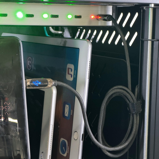 Universal charging cabinet for up to 12 tablets Estillo IP-2312 for wall mounting or freestanding, 12 x USB-C ports Universal charging cabinet for up to 12 tablets Estillo IP-2312 for wall mounting or freestanding, 12 x USB-C ports