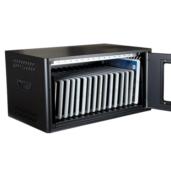 Universal charging cabinet for up to 16 tablets Estillo IP-2316 for wall mounting or freestanding, 16 x USB-C ports Universal charging cabinet for up to 16 tablets Estillo IP-2316 for wall mounting or freestanding, 16 x USB-C ports
