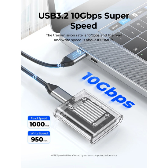 Orico външна кутия за диск Storage - Case - M.2 2230 NVMe - TC20-M2-10G-GY-BP - 10Gbps, Gray Orico външна кутия за диск Storage - Case - M.2 2230 NVMe - TC20-M2-10G-GY-BP - 10Gbps, Gray