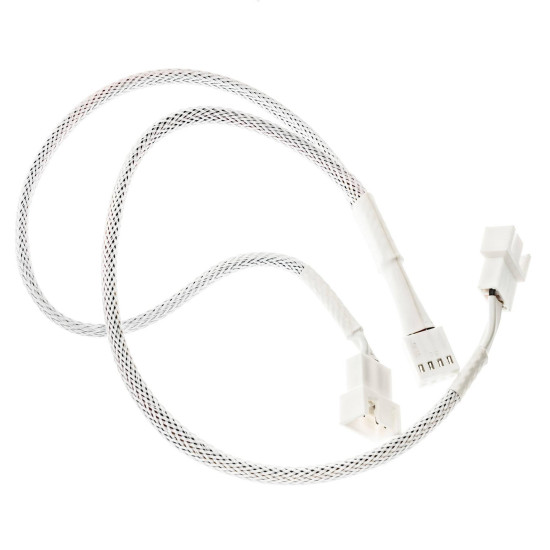 Kolink 1-2 PWM Fan Splitter Cable - 35cm, braided, White Kolink 1-2 PWM Fan Splitter Cable - 35cm, braided, White