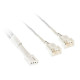 Kolink 1-2 PWM Fan Splitter Cable - 35cm, braided, White Kolink 1-2 PWM Fan Splitter Cable - 35cm, braided, White