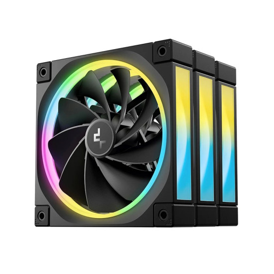 DeepCool Комплект вентилатори Fan Pack 3-in-1 3x120mm - FL12R Black, Reverse, Addressable RGB