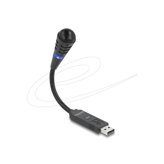 Delock USB Microphone with Gooseneck and Mute Button Delock USB Microphone with Gooseneck and Mute Button
