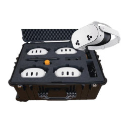 Set of 4 PICO Neo 3 VR headsets, case, router, tablet and accessories Set of 4 PICO Neo 3 VR headsets, case, router, tablet and accessories