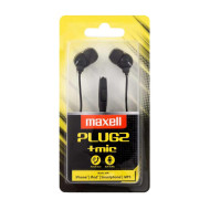 Earphones with microphone MAXELL PLUGZ black Earphones with microphone MAXELL PLUGZ black