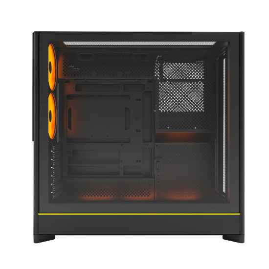 Montech кутия Case ATX - HS01 PRO (W) - 5 x 120 mm ARGB Fans, USB-C, Black