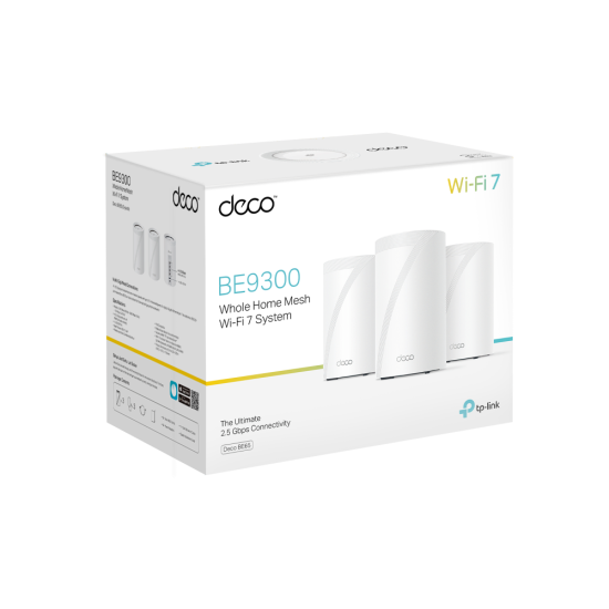 Mesh System TP-Link Deco BE65 Wi-Fi 7 BE9300 (3-Pack) Mesh System TP-Link Deco BE65 Wi-Fi 7 BE9300 (3-Pack)