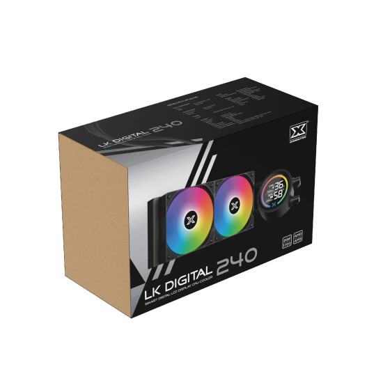 Xigmatek водно охлаждане Water Cooling LK 240 Digital - LED Display, A-RGB Xigmatek водно охлаждане Water Cooling LK 240 Digital - LED Display, A-RGB
