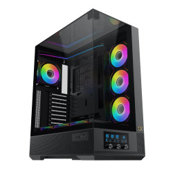 Xigmatek кутия Case EATX - Vision Pro - 8 ARGB Fans, LCD Display Panel, Smart Fan Control