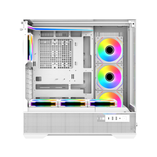 Xigmatek кутия Case EATX - Vision Arctic - 7 ARGB Fans, LCD Display Panel, Smart Fan Control Xigmatek кутия Case EATX - Vision Arctic - 7 ARGB Fans, LCD Display Panel, Smart Fan Control