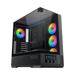 Xigmatek кутия Case EATX - Vision - 7 ARGB Fans, LCD Display Panel, Smart Fan Control
