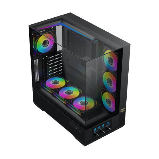Xigmatek кутия Case EATX - Vision - 7 ARGB Fans, LCD Display Panel, Smart Fan Control Xigmatek кутия Case EATX - Vision - 7 ARGB Fans, LCD Display Panel, Smart Fan Control