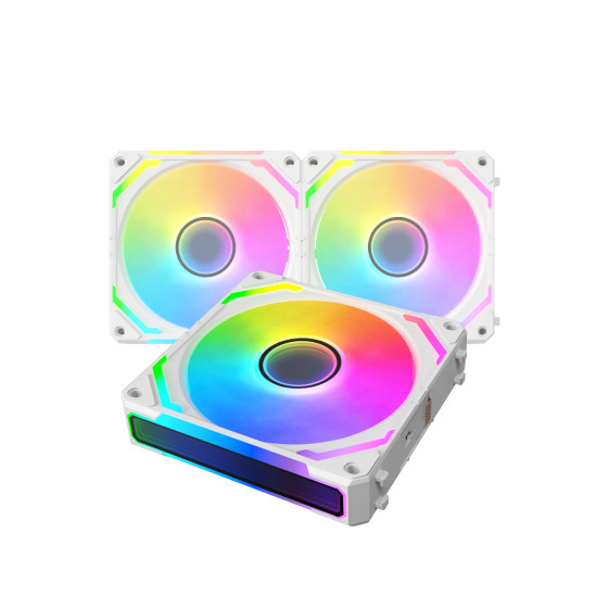 Xigmatek Комплект вентилатори Fan Pack 3-in-1 3x120mm - Starlink Ultra Arctic - Infinity Mirror, A-RGB Xigmatek Комплект вентилатори Fan Pack 3-in-1 3x120mm - Starlink Ultra Arctic - Infinity Mirror, A-RGB