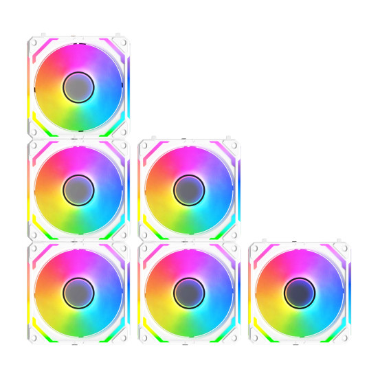 Xigmatek Комплект вентилатори Fan Pack 3-in-1 3x120mm - Starlink Ultra Arctic - Infinity Mirror, A-RGB Xigmatek Комплект вентилатори Fan Pack 3-in-1 3x120mm - Starlink Ultra Arctic - Infinity Mirror, A-RGB