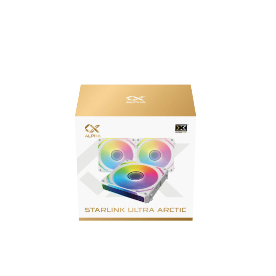Xigmatek Комплект вентилатори Fan Pack 3-in-1 3x120mm - Starlink Ultra Arctic - Infinity Mirror, A-RGB Xigmatek Комплект вентилатори Fan Pack 3-in-1 3x120mm - Starlink Ultra Arctic - Infinity Mirror, A-RGB