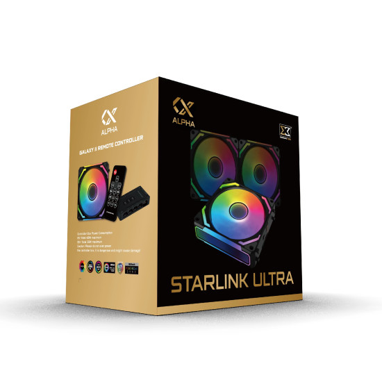 Xigmatek Комплект вентилатори Fan Pack 3-in-1 3x120mm - Starlink Ultra - Infinity Mirror, A-RGB Xigmatek Комплект вентилатори Fan Pack 3-in-1 3x120mm - Starlink Ultra - Infinity Mirror, A-RGB